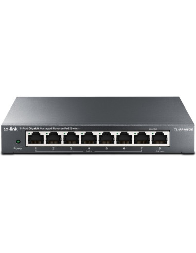 Red TP-LINK CN11164805 - TP-Link Omada TL-RP108GE switch Gestionado L2 Gigabit Ethernet (10/100/1000) Energia sobre Negro