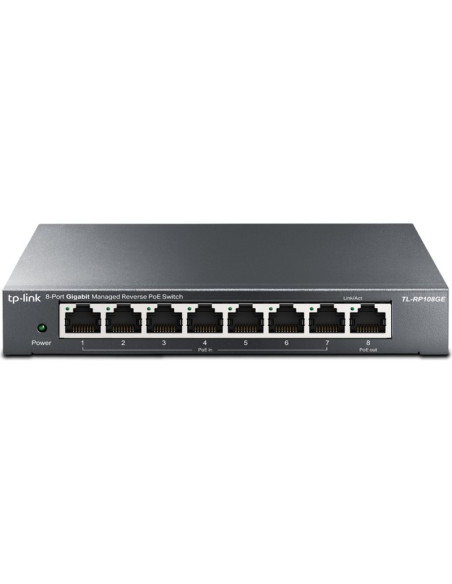 Red TP-LINK CN11164805 - TP-Link Omada TL-RP108GE switch Gestionado L2 Gigabit Ethernet (10/100/1000) Energia sobre Negro