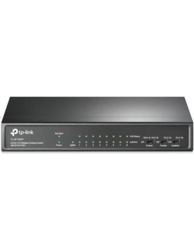 Red TP-LINK TL-SF1009P - TP-Link TL-SF1009P Switch 8x10/100 Poe+ 1x10/100