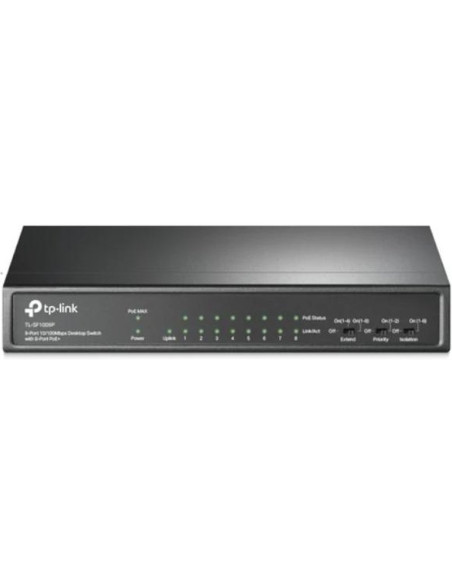 Red TP-LINK TL-SF1009P - TP-Link TL-SF1009P Switch 8x10/100 Poe+ 1x10/100