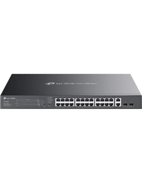 Red TP-LINK ES228GMP - TP-Link ES228GMP Switch 24xPoE+ 2xGb 2xSFP 384W