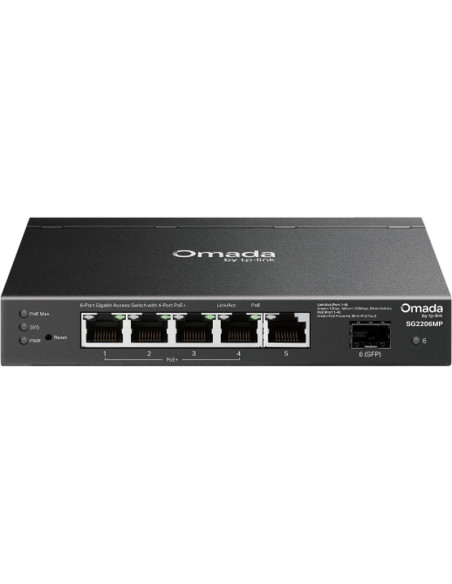 Red TP-LINK CN11164898 - TP-Link Omada SG2206MP switch L2 Gigabit Ethernet (10/100/1000) Energia sobre Ethernet (PoE)