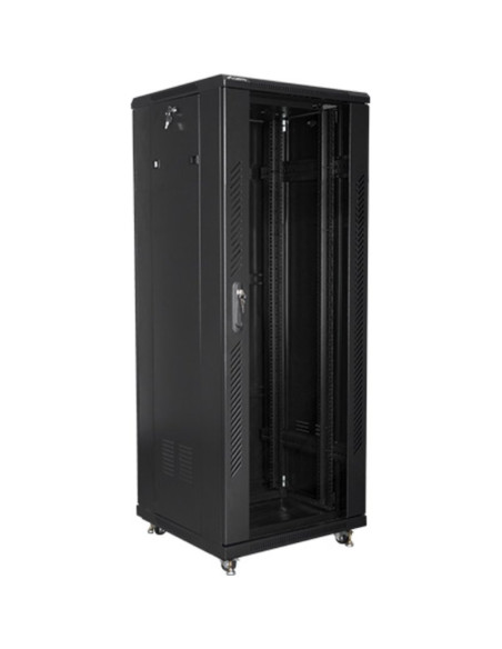 Red LANBERG AR08423009 - Lanberg FF01-6632-12B armario rack 32U Rack o bastidor independiente Negro