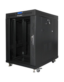Red LANBERG AR05423010 - Lanberg FF01-8015-12BL armario rack 15U Rack o bastidor independiente Negro