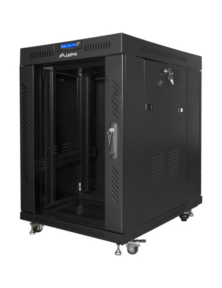 Red LANBERG AR05423006 - Lanberg FF01-6815-12BL armario rack 15U Rack o bastidor independiente Negro