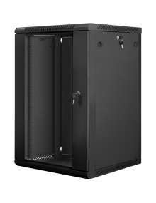 Red LANBERG AR06423002 - Lanberg WF01-6618-10B armario rack 18U Bastidor de pared Negro