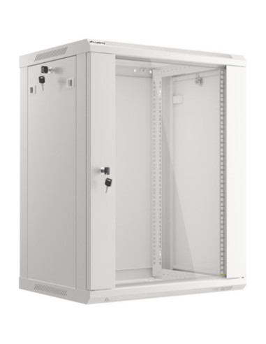 Red LANBERG AR05423017 - Lanberg WF01-6415-10S armario rack 15U Bastidor de pared Gris