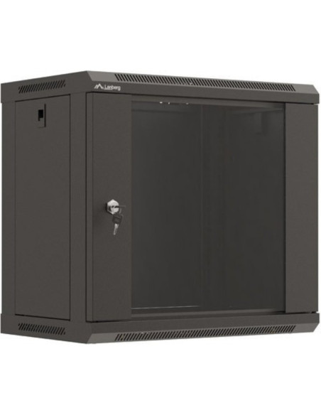 Red LANBERG AR03423031 - Lanberg WF03-5309-10B armario rack 9U Bastidor de pared Negro