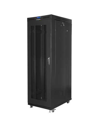 Red LANBERG AR14423008 - Lanberg FF01-6827-23BL armario rack 27U Rack o bastidor independiente Negro
