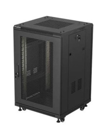 Red LANBERG AR423017 - Lanberg FF01-6618-23B armario rack 18U Rack o bastidor independiente Negro
