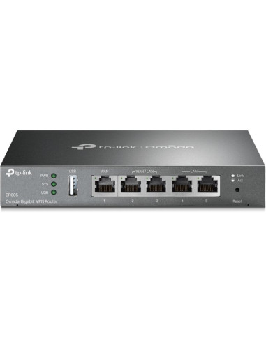 Red TP-LINK CN10164182 - TP-Link Omada ER605 router Gigabit Ethernet Negro