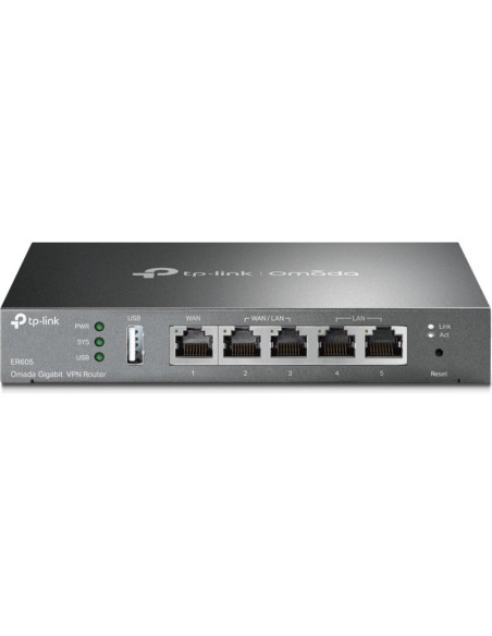 Red TP-LINK CN10164182 - TP-Link Omada ER605 router Gigabit Ethernet Negro