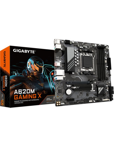 Placa base GIGABYTE PB11154520 - GIGABYTE A620M GAMING X Placa base - Soporta CPUs AMD Ryzen 8000, VRM digital de 8+2+1 fases
