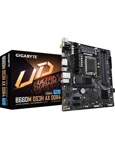 Placa base GIGABYTE PB211541189 - GIGABYTE B660M DS3H AX DDR4 placa base Intel B660 LGA 1700 micro ATX
