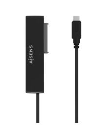 Accesorio AISENS LB13504363 - AISENS Adaptador ASE-35C02B SATA a USB-C USB 3.0/USB3.1 GEN1 para Discos Duros 2.5" y 3.5" Negro