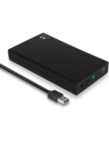 Caja externa para disco EWENT CA11534710 - Ewent EW7056 caja para disco duro externo Caja de disco duro (HDD) Negro 3.5"