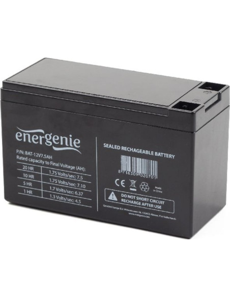 SAI GEMBIRD LB1032064 - Gembird BAT-12V7.5AH bateria para sistema ups 12 V