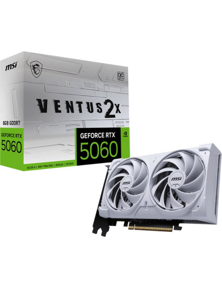 Tarjeta grafica MSI TG21271348 - MSI GeForce RTX 5060 8G VENTUS 2X OC WHITE NVIDIA 8 GB GDDR7