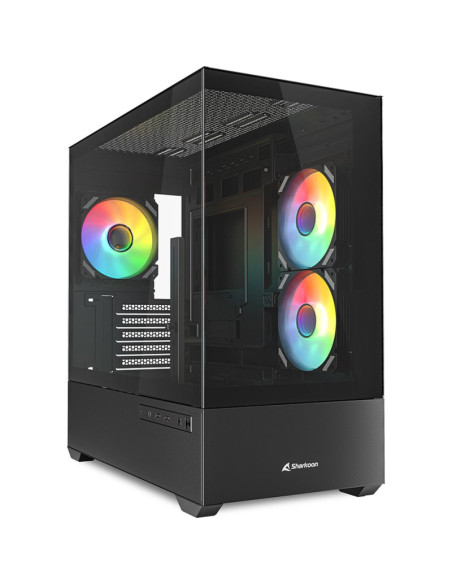 Caja SHARKOON CJ11312871 - Sharkoon MK6 RGB Midi Tower Blanco