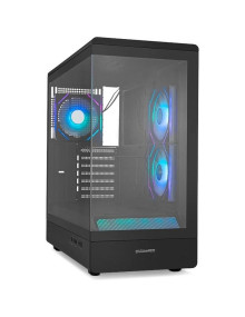 Caja NOX NXHUMMERSIGNALBK - NOX Semitorre HUMMER SIGNAL Frameless ARGB Negro