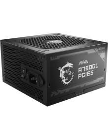 Fuente de alimentacion MSI FA1227104 - MSI MAG A750GL PCIE5 unidad de fuente de alimentacion 750 W 20+4 pin ATX ATX Negro