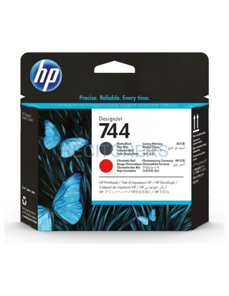 Cartucho de tinta F9J88A HP - HP DesignJet 744 Cabezal de impresion Negro mate y Rojo