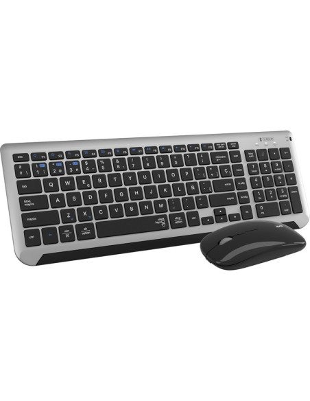 Periferico SUBBLIM PE30505070 - SUBBLIM SUBKBC-DCEP20 teclado Raton incluido Universal RF Wireless + Bluetooth QWERTY Gris