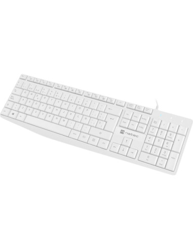 Periferico NATEC PE10415063 - NATEC NKL-1949 teclado Universal USB QWERTY Español Blanco