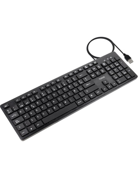 Periferico TOOQ PE306113 - TooQ Teclado silencioso USB, 105 teclas, Negro