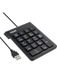 Periferico TOOQ TQK-2001-B - Tooq Teclado USB Numerico 19 teclas Negro