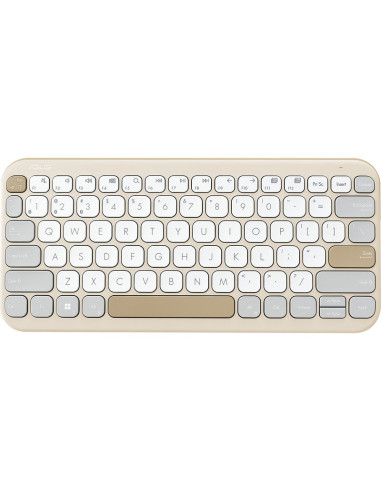 Periferico ASUS PE11178127 - ASUS Marshmallow Keyboard KW100 teclado Hogar Bluetooth QWERTY Español Beige