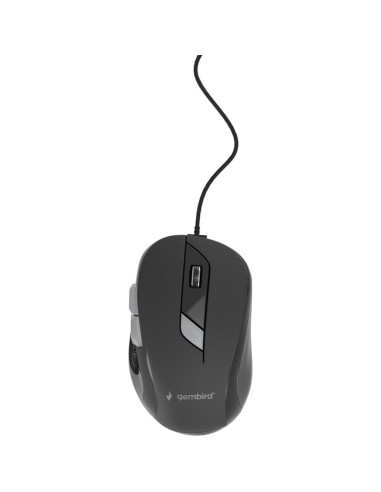 Periferico GEMBIRD PE2032025 - Gembird MUS-6B-01 raton Oficina Ambidextro USB tipo A Optico 1600 DPI