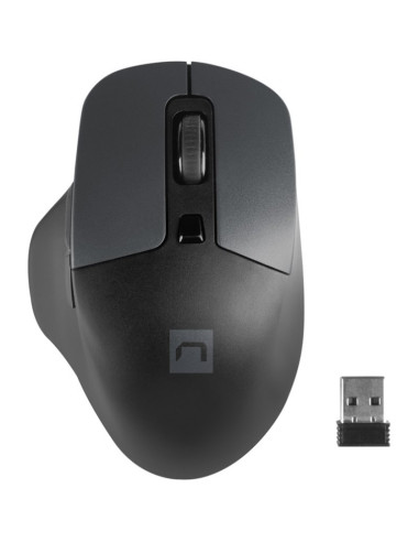 Periferico NATEC PE21415192 - NATEC BlackBird 2 raton Oficina Ambidextro RF inalambrico IR LED 1600 DPI