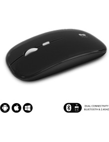 Periferico SUBBLIM PE20505098 - SUBBLIM Raton Optico Inalambrico 2.4G y Bluetooth Dual Flat Mouse Recargable Negro