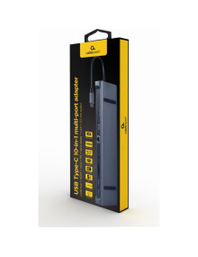 Periferico GEMBIRD CA1132546 - Gembird A-CM-COMBO10-01 base para portatil y replicador de puertos Alambrico USB 3.2 Gen Gris