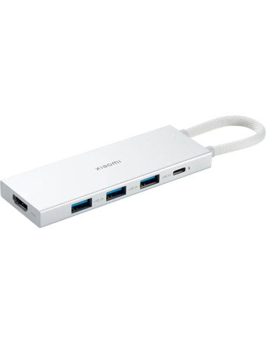 Periferico XIAOMI CA11253796 - Xiaomi XMDS05YM base para portatil y replicador de puertos Alambrico USB 3.2 Gen 1 (3.1 Blanco