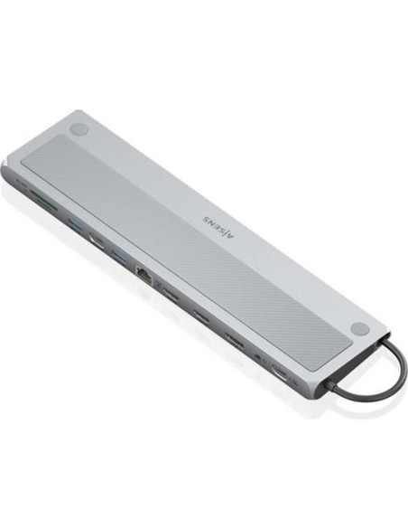 Periferico AISENS LB13504673 - AISENS ASUC-12P020-GR base para portatil y replicador de puertos Alambrico USB 3.2 Gen 1 (3.1 Gen