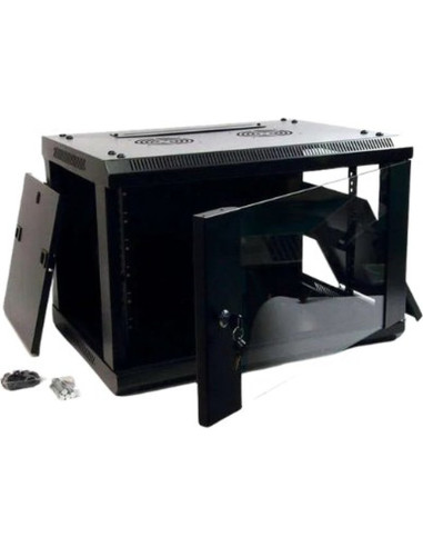 Red PEPEGREEN 71660 - PEPEGREEN ARMARIO RACK 19" 22U 80X80 PUERTA DELANTERA CRISTAL Y PUERTA TRASERA METALICA CON INCLUIDOS