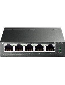Red TP-LINK 41724 - TP-LINK 5-Port Gigabit Easy Smart Switch with 4-Port PoE+