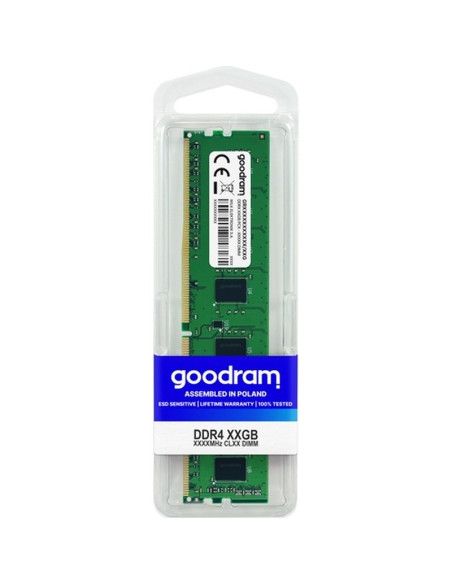 Memoria RAM GOODRAM GR3200D464L22S/8G - Goodram - DDR4 - 8GB - DIMM de 288 espigas - 3200 Mhz / PC4-25600- 1.2 V - SR - CL22 ECC