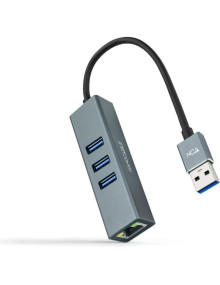 Accesorio NANOCABLE 10.03.0407 - Nanocable Conversor USB 3.0 Ethernet + 3xUSB 3.0