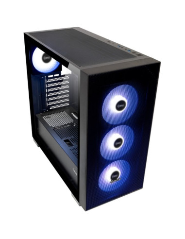 Caja UNYKACH UK121803 - UnykaCH Revelat Mesh Black - Caja ATX - 2 x USB 3.0 - 1 x USB-C (conector USB-C interno) - VGA hasta