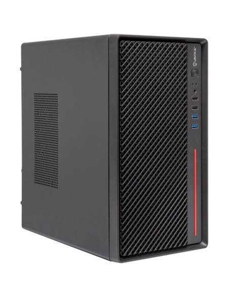 Caja UNYKACH UK52121 - Unyka Numen 300 Pro - Caja microATX - Sin fuente (ATX) - 4 slots - 1 x 3.5" Int - 2 x 2.5" Int Negra