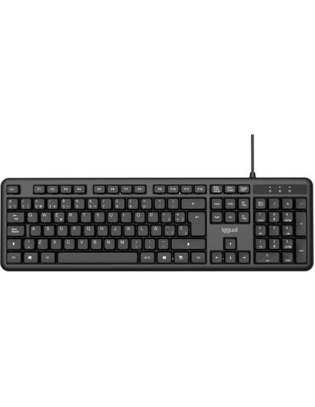 Periferico IGGUAL IGG320563 - iggual Teclado USB estandar CK-OFFICE-105T negro