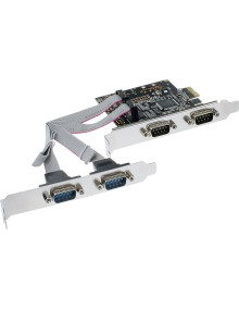Accesorio INLINE 76623C - Tarjeta pcie pci-express inline 4 puertos serie 9 pines