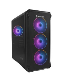 Caja NATEC NPC-1559 - Caja pc genesis irid 503 argb matx 1xusb 3.0 2xusb 2.0 s/f cristal templado