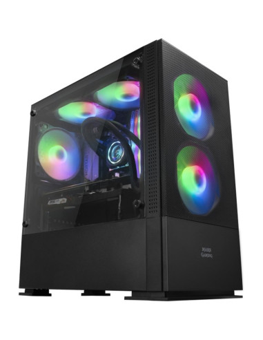 Caja MARS GAMING MCZ - Mars Gaming Caja MCZ PREMIUM M-ATX 2X FRGB Negra