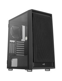 Caja AEROCOOL GRAPHITEV1 - Caja pc aerocool graphite v1 frontal mesh lateral de cristal templado