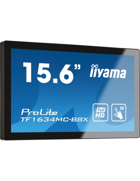 Monitor IIYAMA TF1634MC-B8X - Monitor iiyama pro 15,6" tactil capacitivo 10 puntos / ip65 / (t1634mc-b8x) 1920x1080/ 405cd