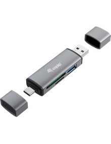 Accesorio EQUIP EQUIP-245460 - Lector de tarjetas externo equip otg usb-c & usb-a sd/microsd